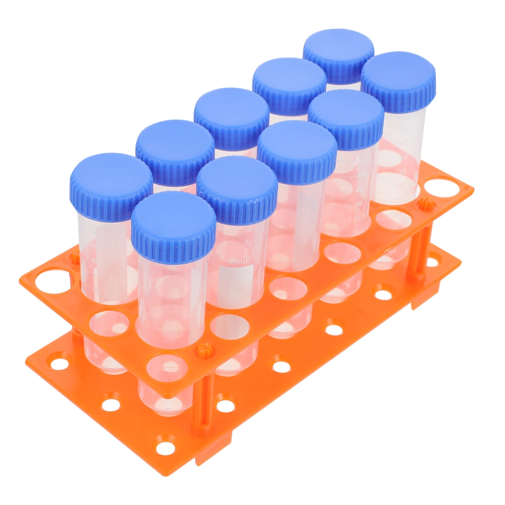 1 Set Experimental Test Tube Rack Plastic 28-holes Test Tube Rack with Centrifuge Tubes