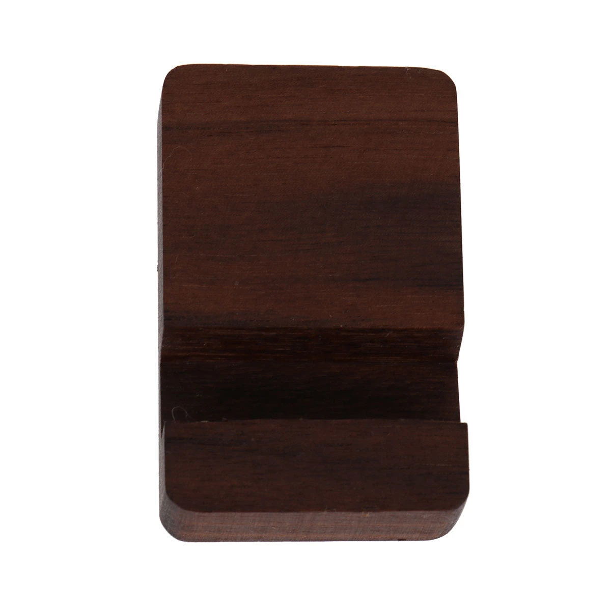 Creative Mobile Phone Stand Universal Desktop Phone Bracket Wooden Phone Stand Portable Smartphone Holder (Dark Color)