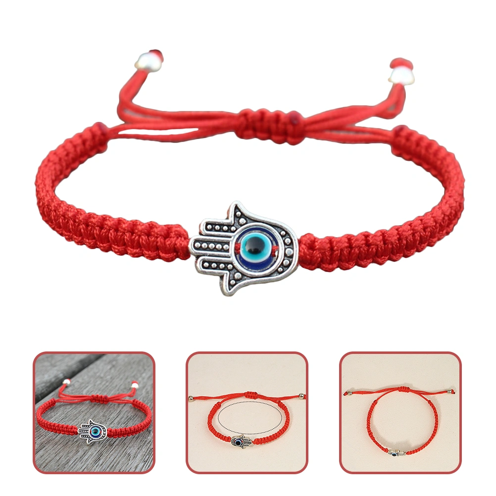 2pcs Handmade Evil Eye Braided Bracelet Evil Eye Charm Adjustable Bracelet Amulet Bracelets