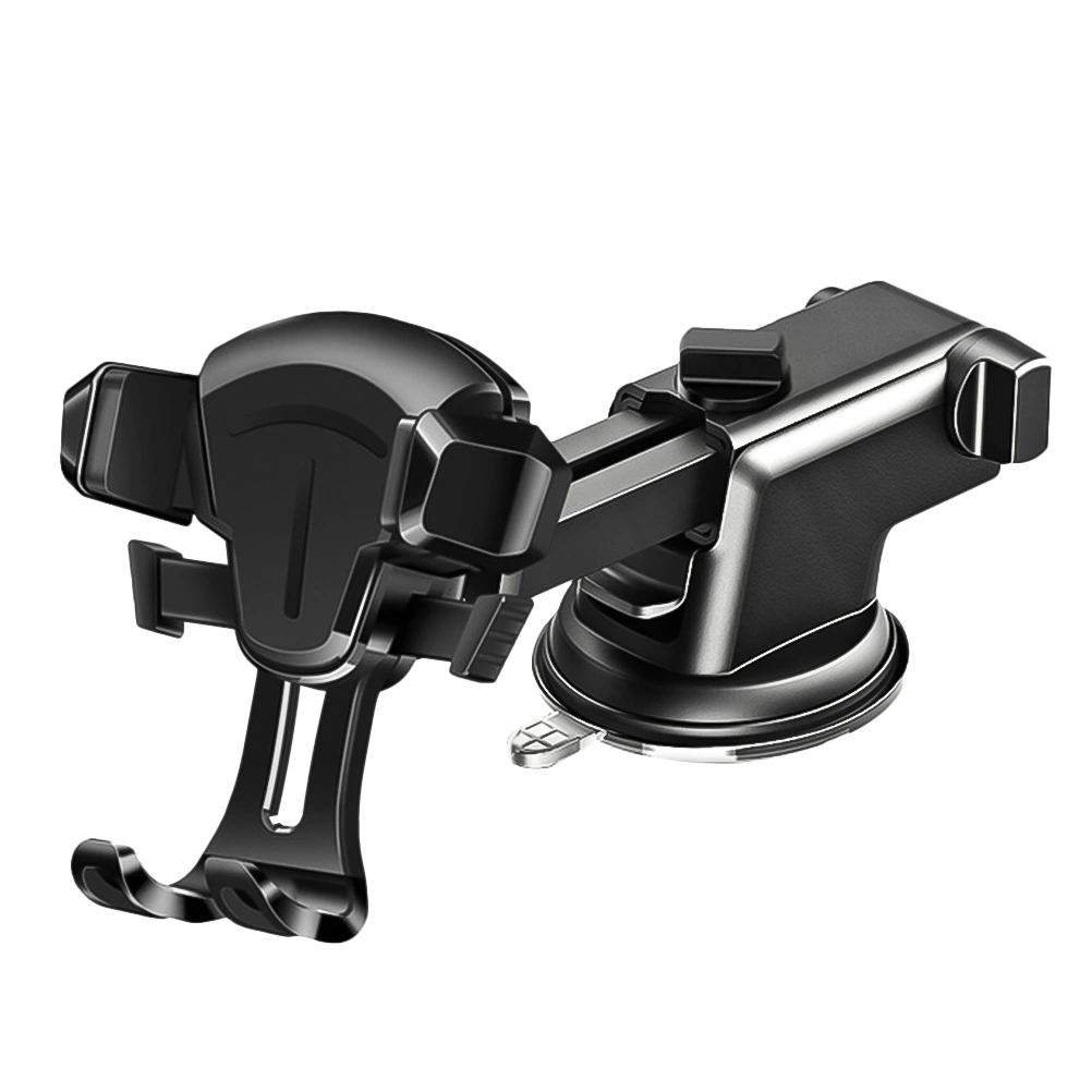 1pc Vehicle Phone Bracket Car Phone Holder Phone Bracket Phone Stand Mount Multifunctional Car Phone Rack (2-in-1 Black)