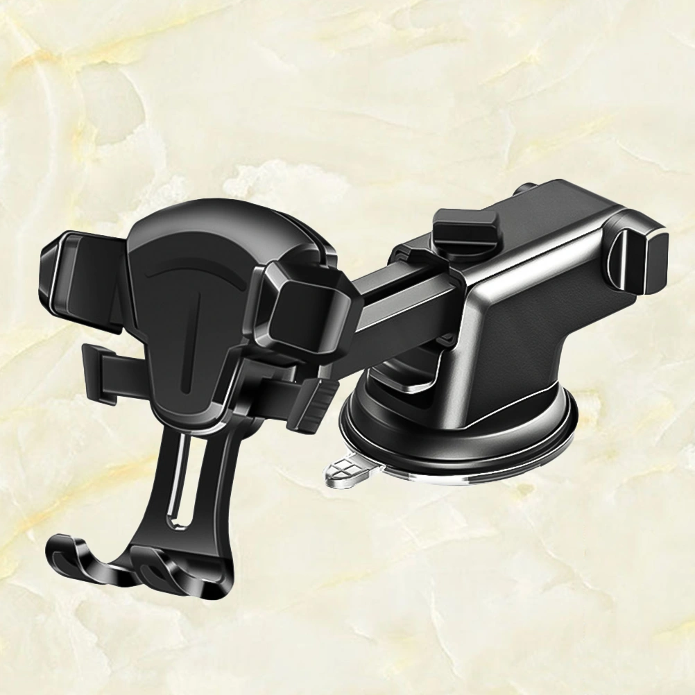 1pc Vehicle Phone Bracket Car Phone Holder Phone Bracket Phone Stand Mount Multifunctional Car Phone Rack (2-in-1 Black)