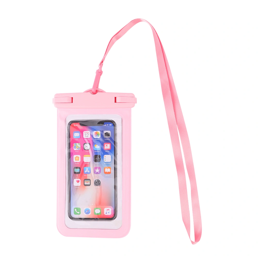 PVC Waterproof Cellphone Bag Diving Phone Holder Phone Protection Bag Phone Accessories Pink