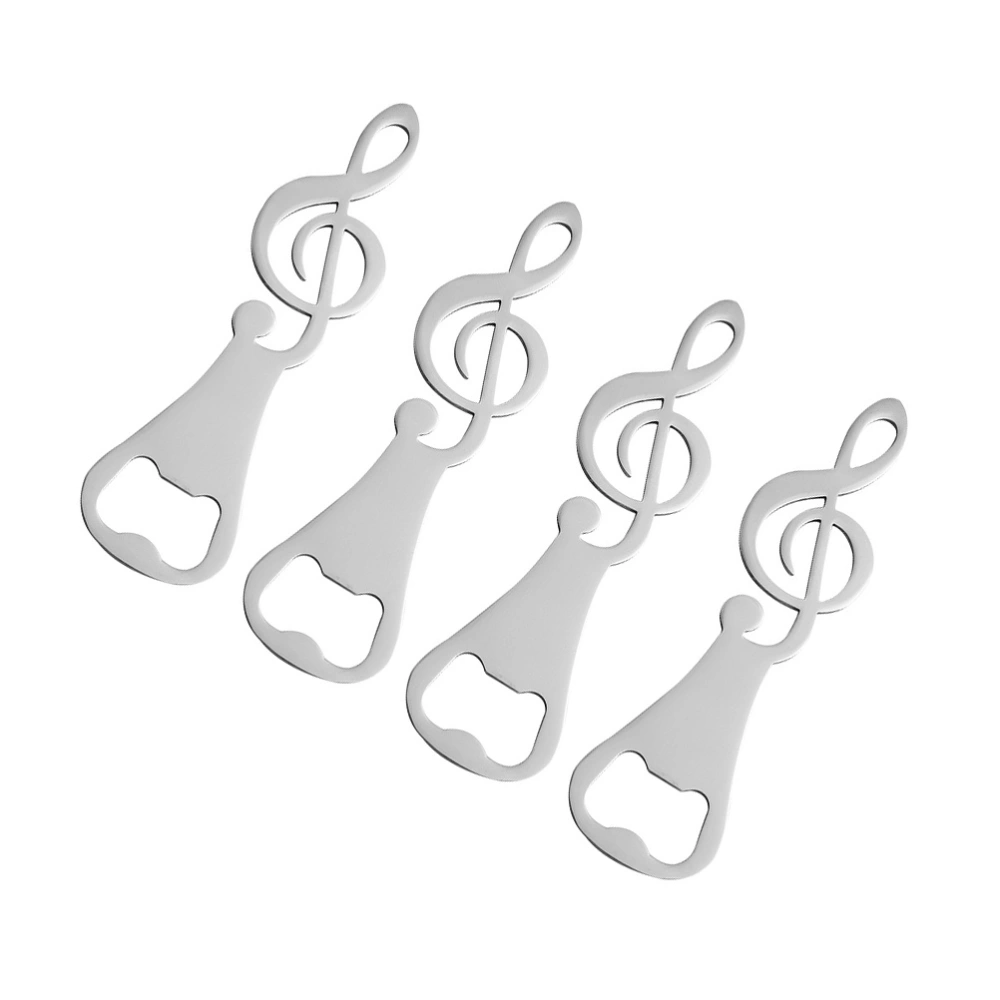 4pcs Beverage Caps Remover Manual Bottle Opener Musical Note Shaped Opener