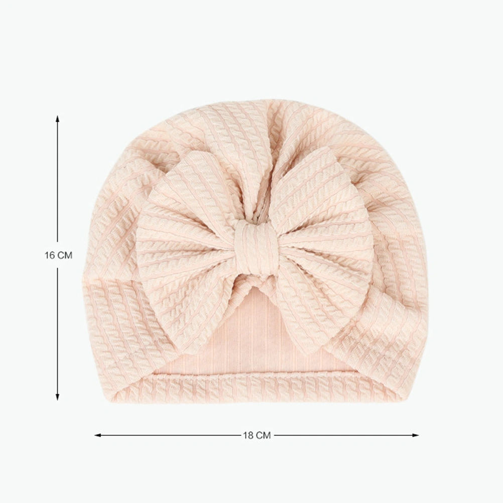 4pcs Winter Children's Warm Hat Elastic Bowknot Knitted Hat Comfortable Baby Hat