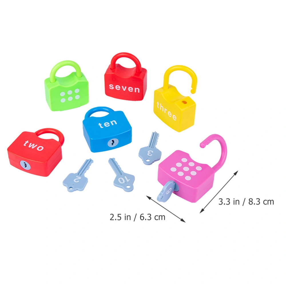 1 Set of Sorting Matching Counting Toys Kids Numeric Locks Toy for Learning Numbers