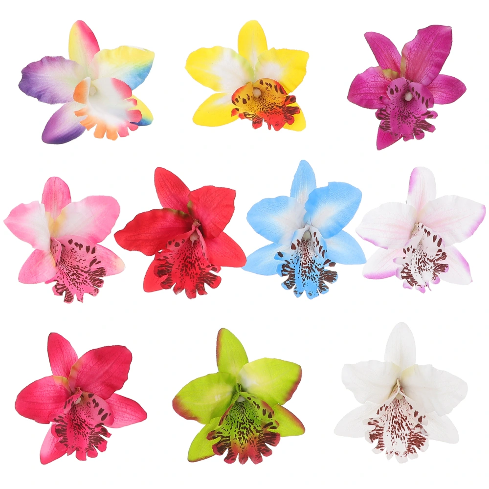 10pcs Flower Hair Clip Bohemian Orchid Flower Hairpin for Women Bride Bridesmaid