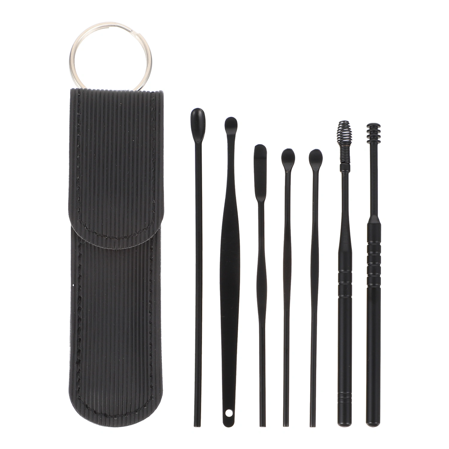 1 Set Earwax Removal Tools Ear Picking Spoon Tools Ear Cleaning Tools (Black)