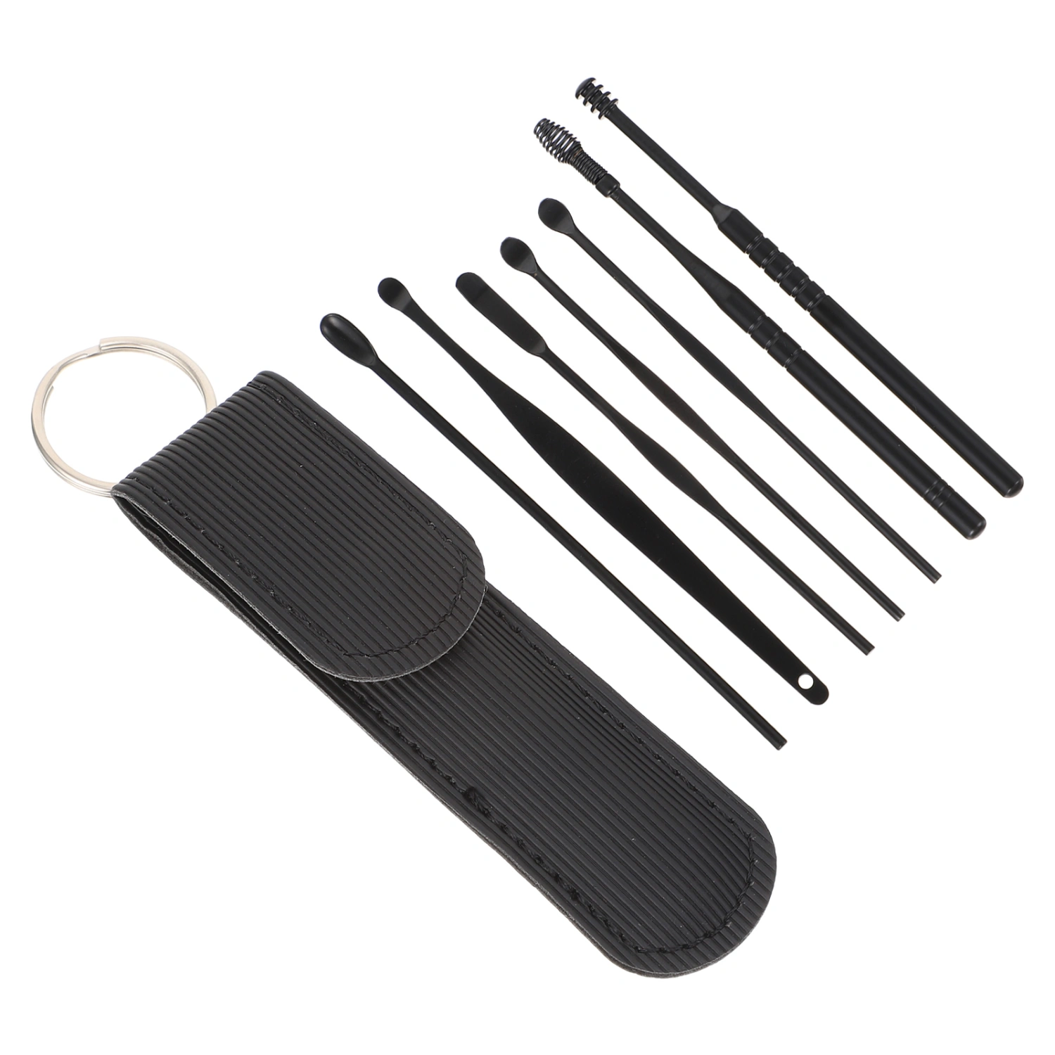 1 Set Earwax Removal Tools Ear Picking Spoon Tools Ear Cleaning Tools (Black)