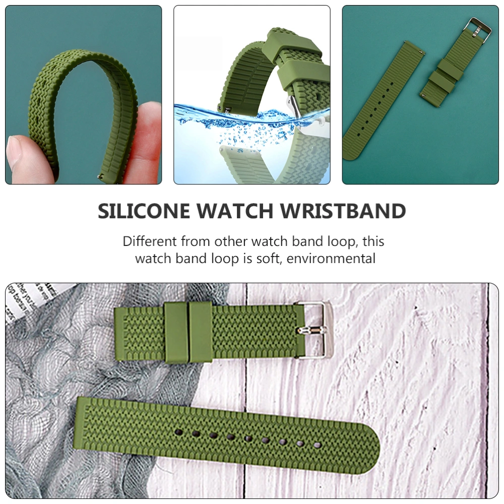 1Pc Durable Silicone Watch Belt Premium Watch Strap Concise Watch Wristband