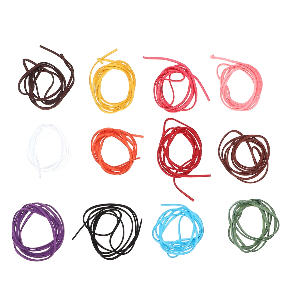 20 Pcs 1M Leather DIY Jewelry Cords Double-side Plush Hanging Lanyard Ropes DIY Accessories Supplies for Bracelet Necklace Beading Jewelry (Mixed Color)