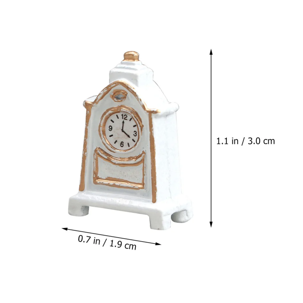 Mini Pendulum Clock Ornament Mini House Exquisite Clock Adornment Retro Style Pendulum Clock