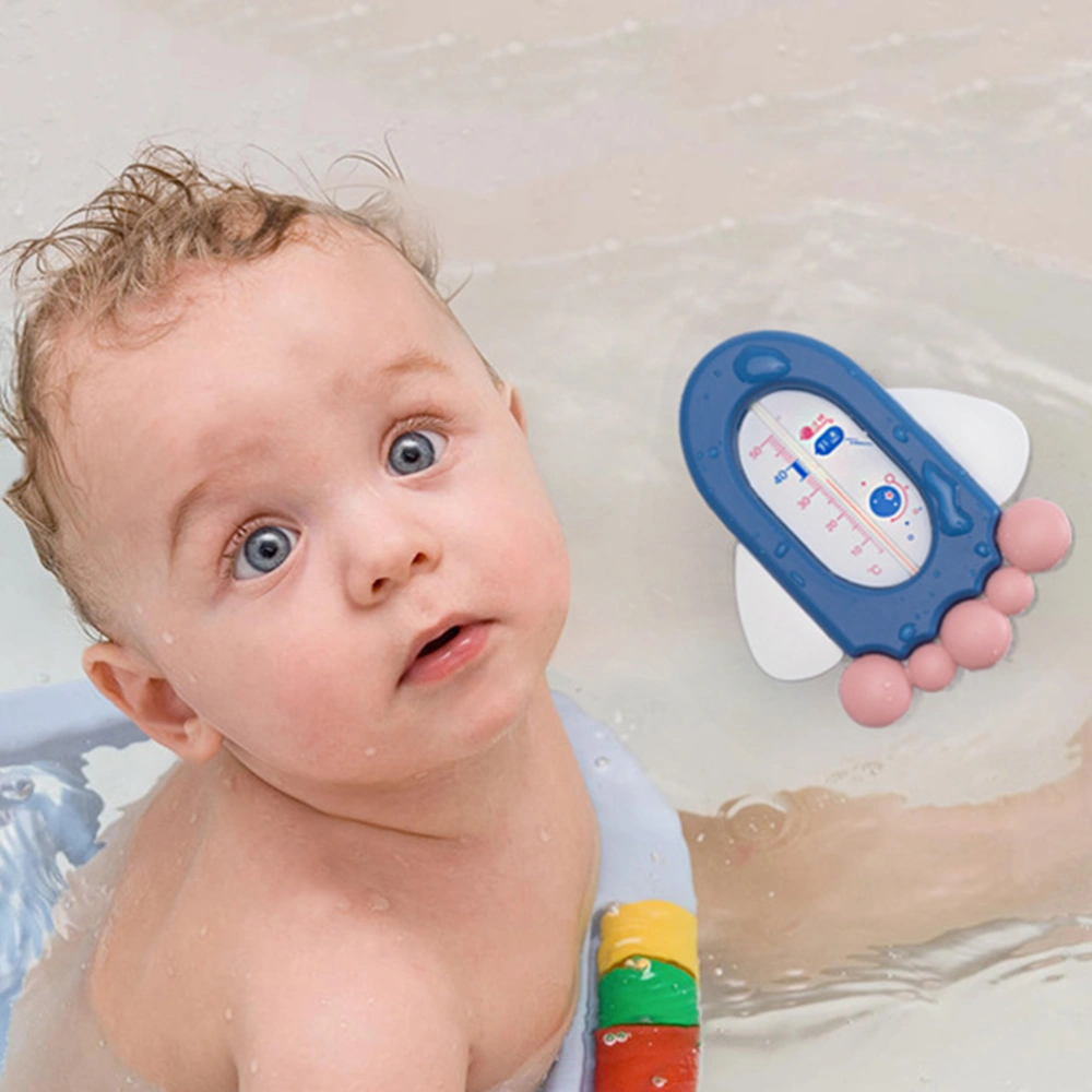 Floating Bath Thermometer Unique Shape Design Bathtub Toy for  Bath Tub Indoor Home Baby (Blue)