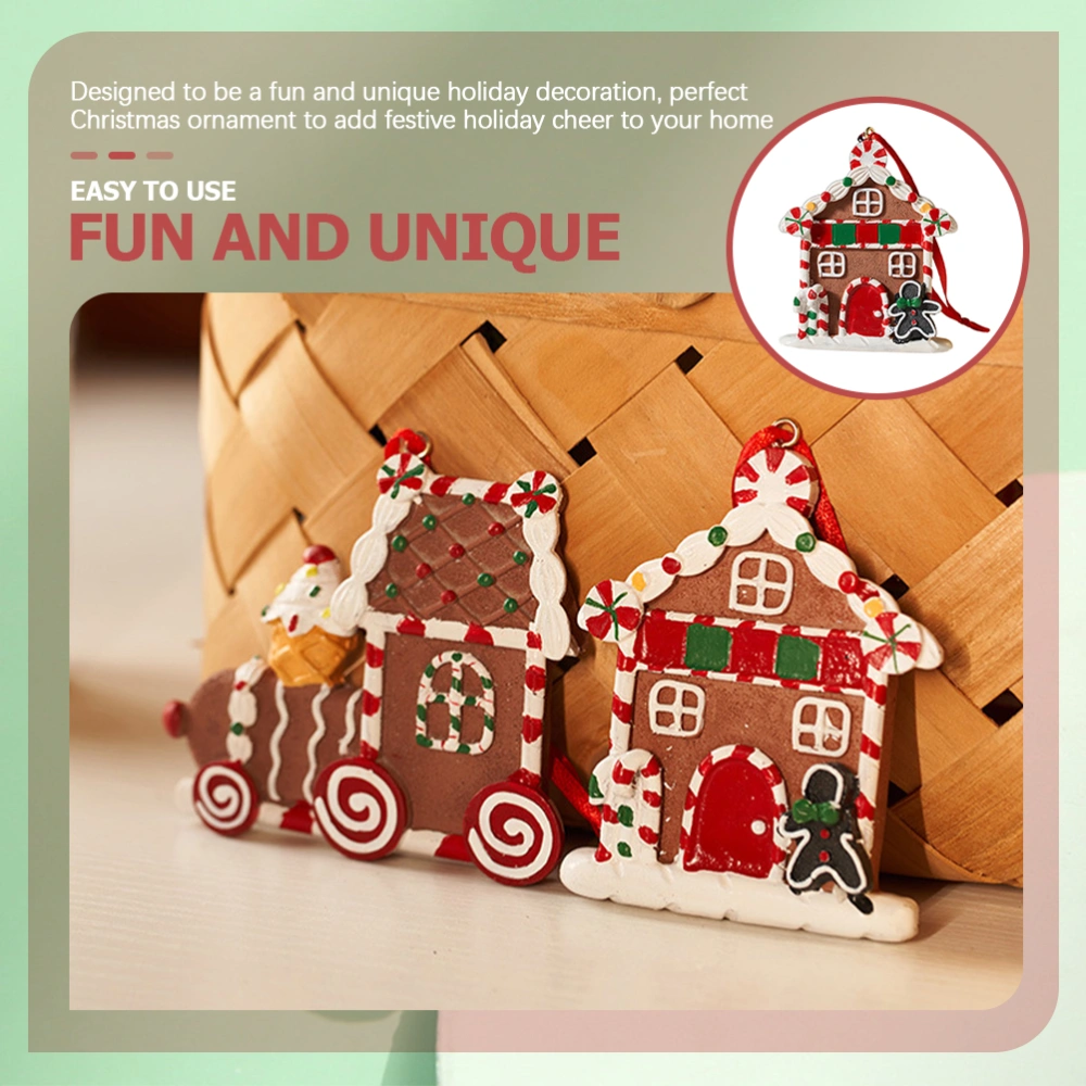 Christmas Resin Gingerbread Ornament Christmas Tree Hanging Decoration Festival Gift