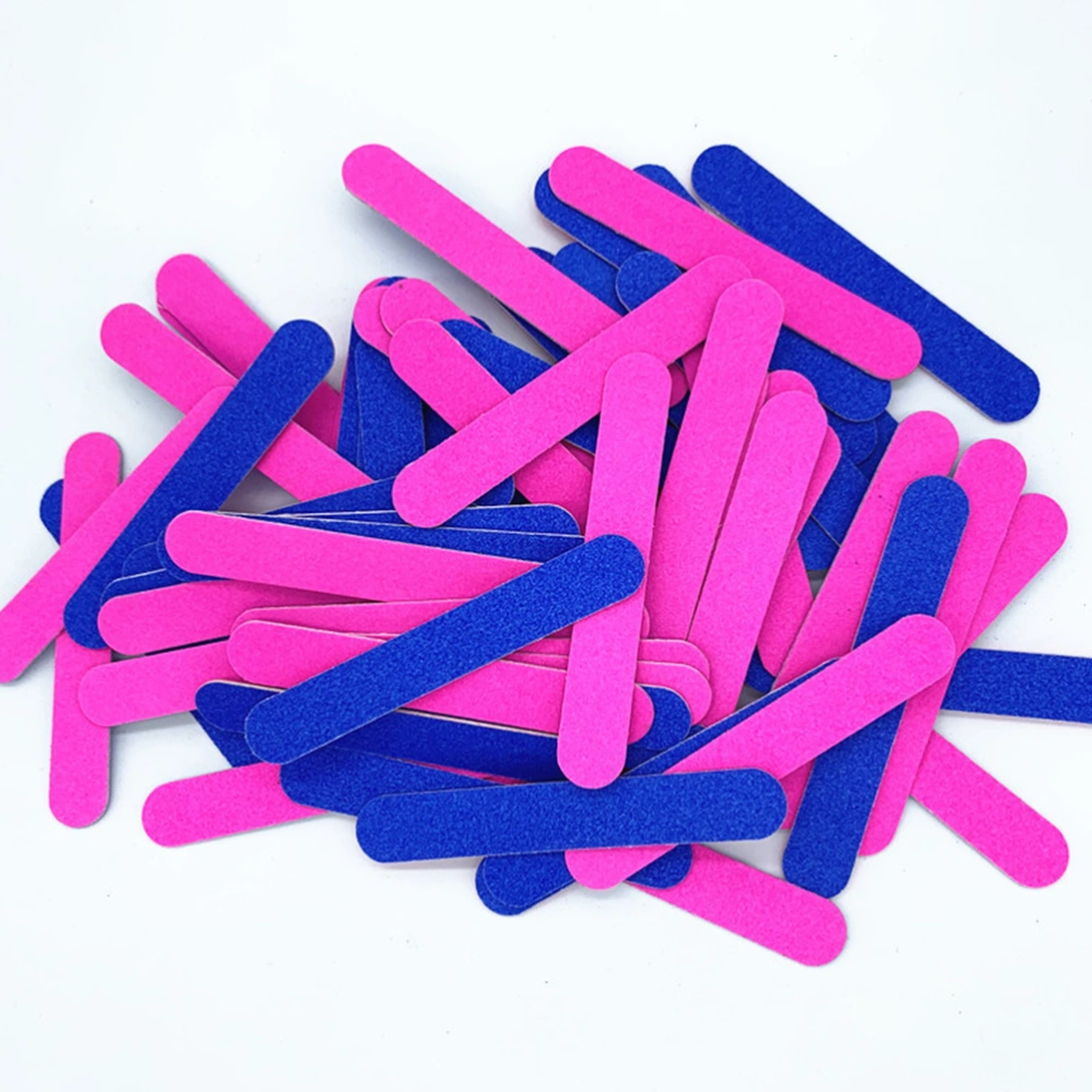 100pcs 8cm Double Sided Nail Files Women Nail File Creative Nail Art Grinding Tool