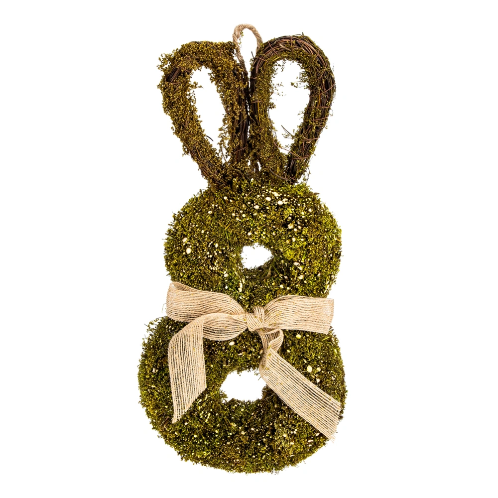 Easter Bunny Wreath Pendant Party Hanging Ornament Photo Prop Easter Supply