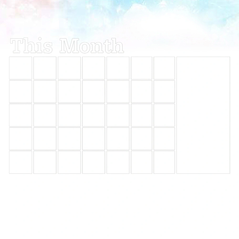 Kindergarten Home Decoration Wall Stickers This Month Infant Household Wall Declas Calendar White Board Stickers (White)