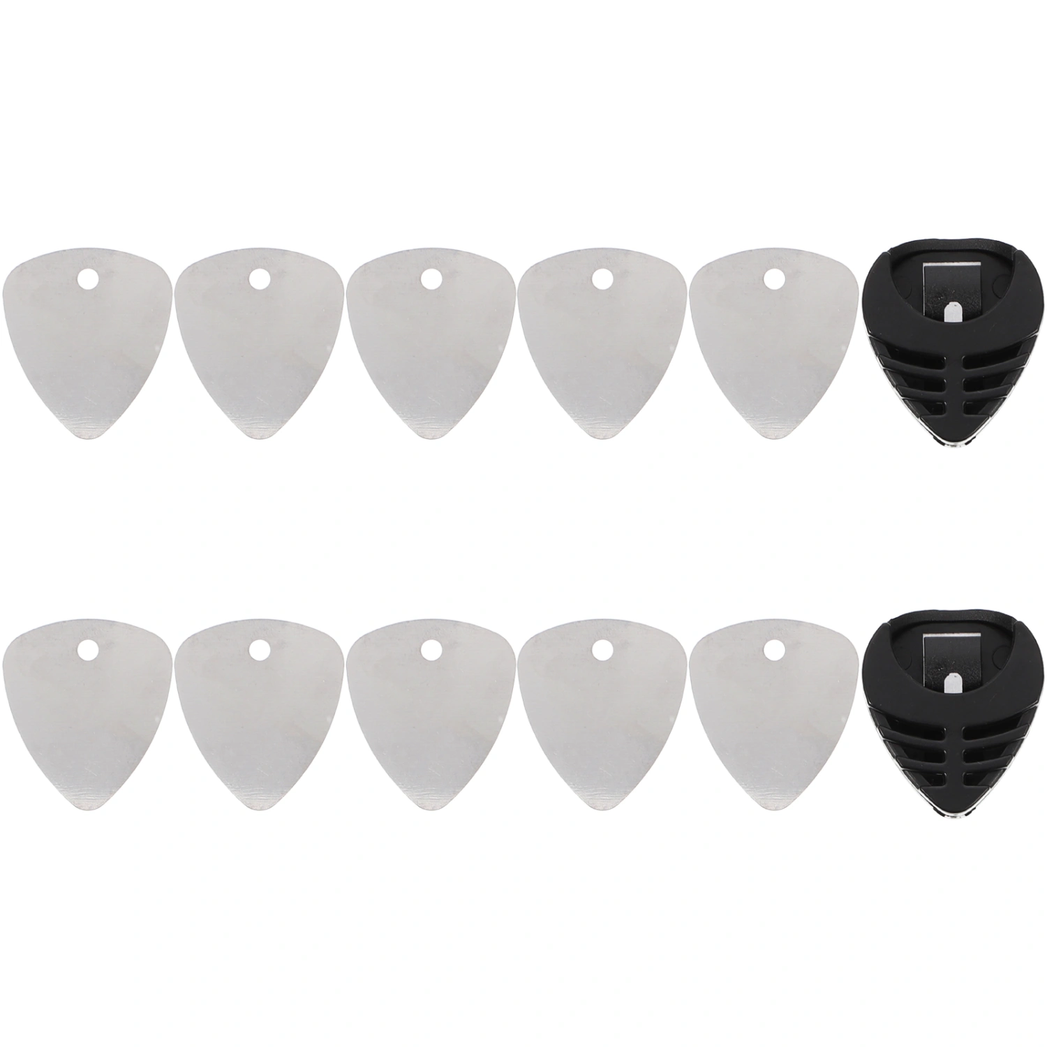 1Set Stainless Steel Guitar Plectrums Metal Guitar Picks Set Guitar Picks with Storage Box