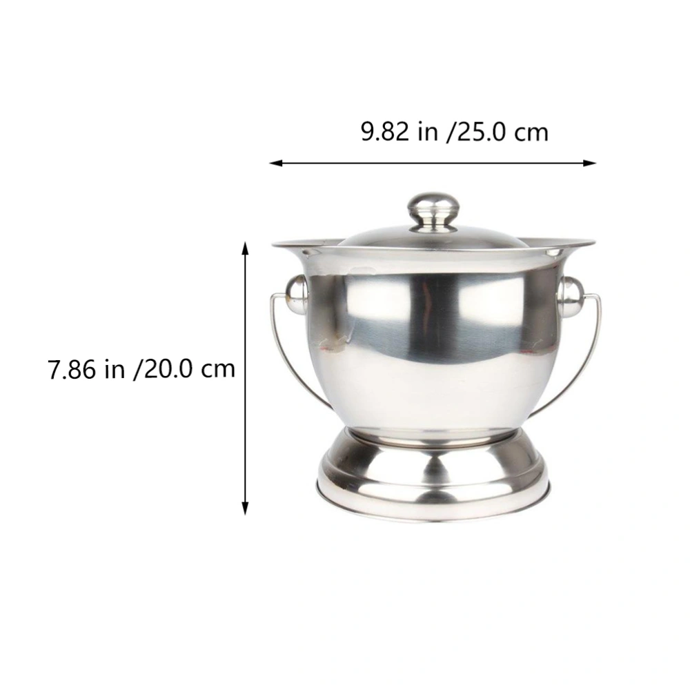 1PC Thick Portable Spittoon with Cover Urine Pail Urine Bedpan Chamber Bottle