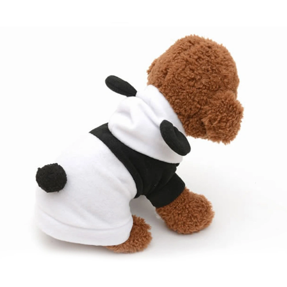 Dog Panda Costume Pet Puppy Hoodies Clothes Coat Autumn Winter Dress Size S