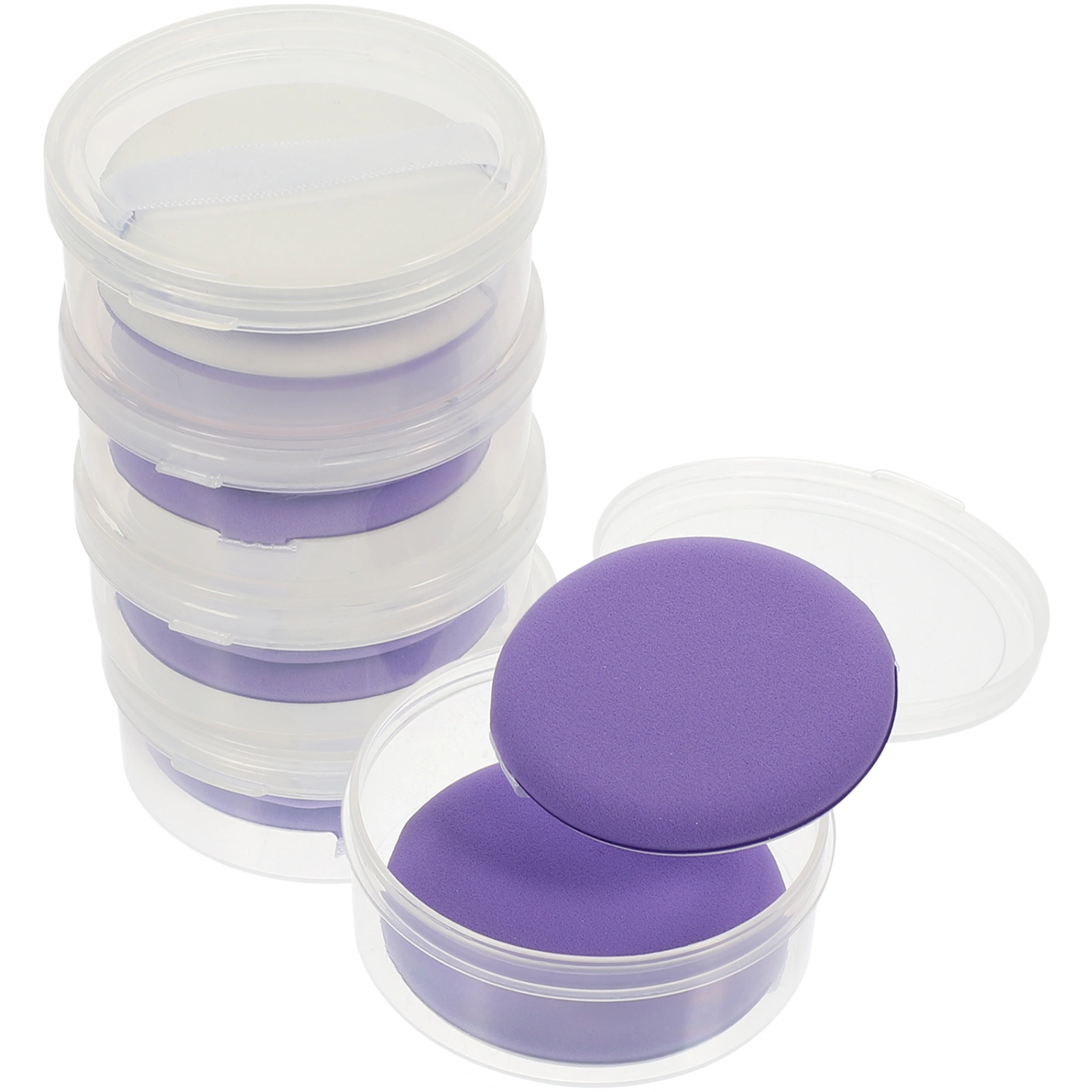 5 Sets of Professional Beauty Makeup Sponges Round Makeup Sponges Cosmetic Puffs Sponges