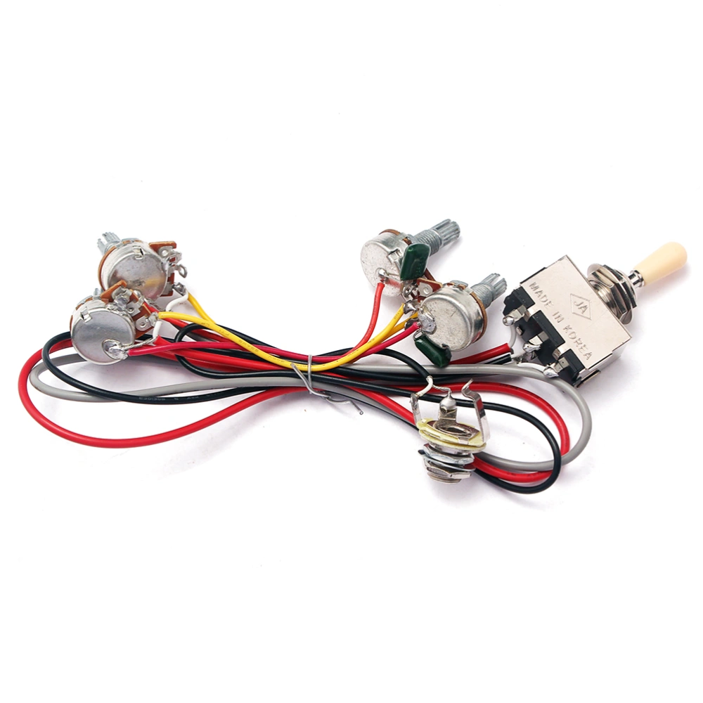 Wiring Harness with 3 Way Toggle Switch for LP Guitar