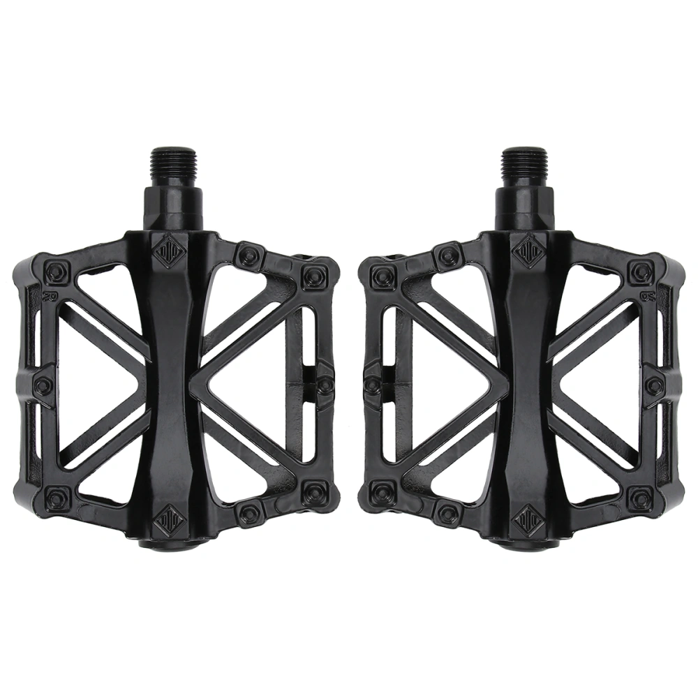 2 Pcs Bike Pedals Antiskid Bike Pedals Ultralight Alloy Pedal Flat Pedal (Black)