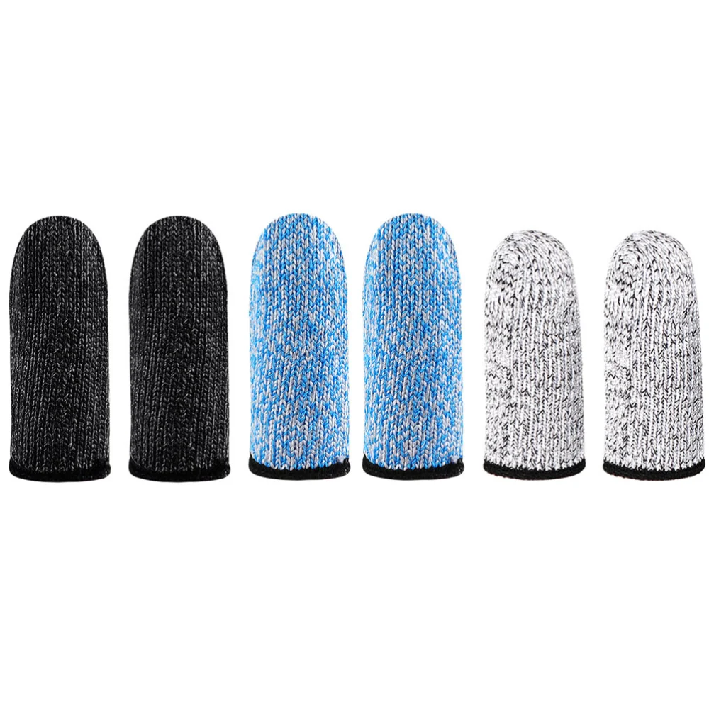 3 Pairs Anti-Cut Finger Sleeve Reusable Fingertips Finger Covers Finger Protection Cot