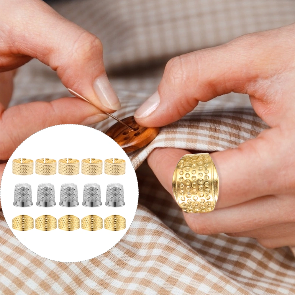 15pcs Sewing Thimble Reusable Sewing Thimble Practical Sewing Finger Protector