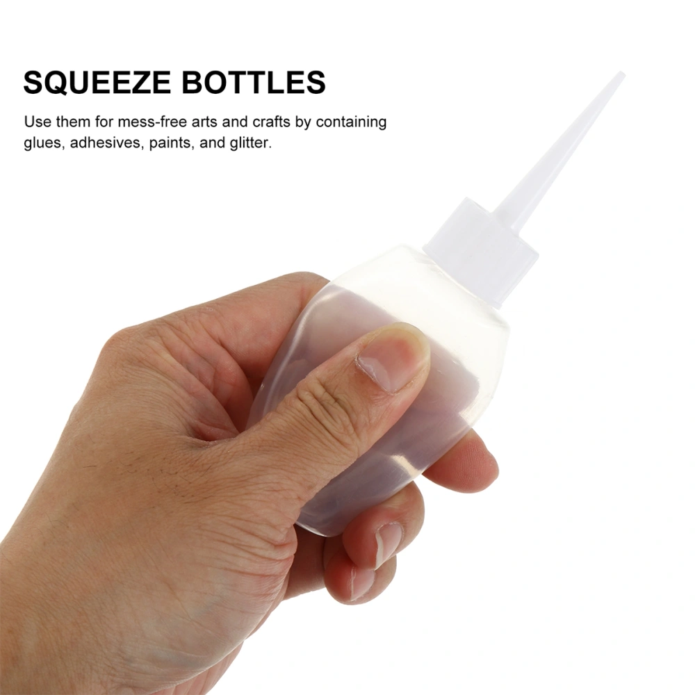 20 Pcs Squeezing Bottles Clear Caulking Bottles Plastic Extrusion Bottles 50ml