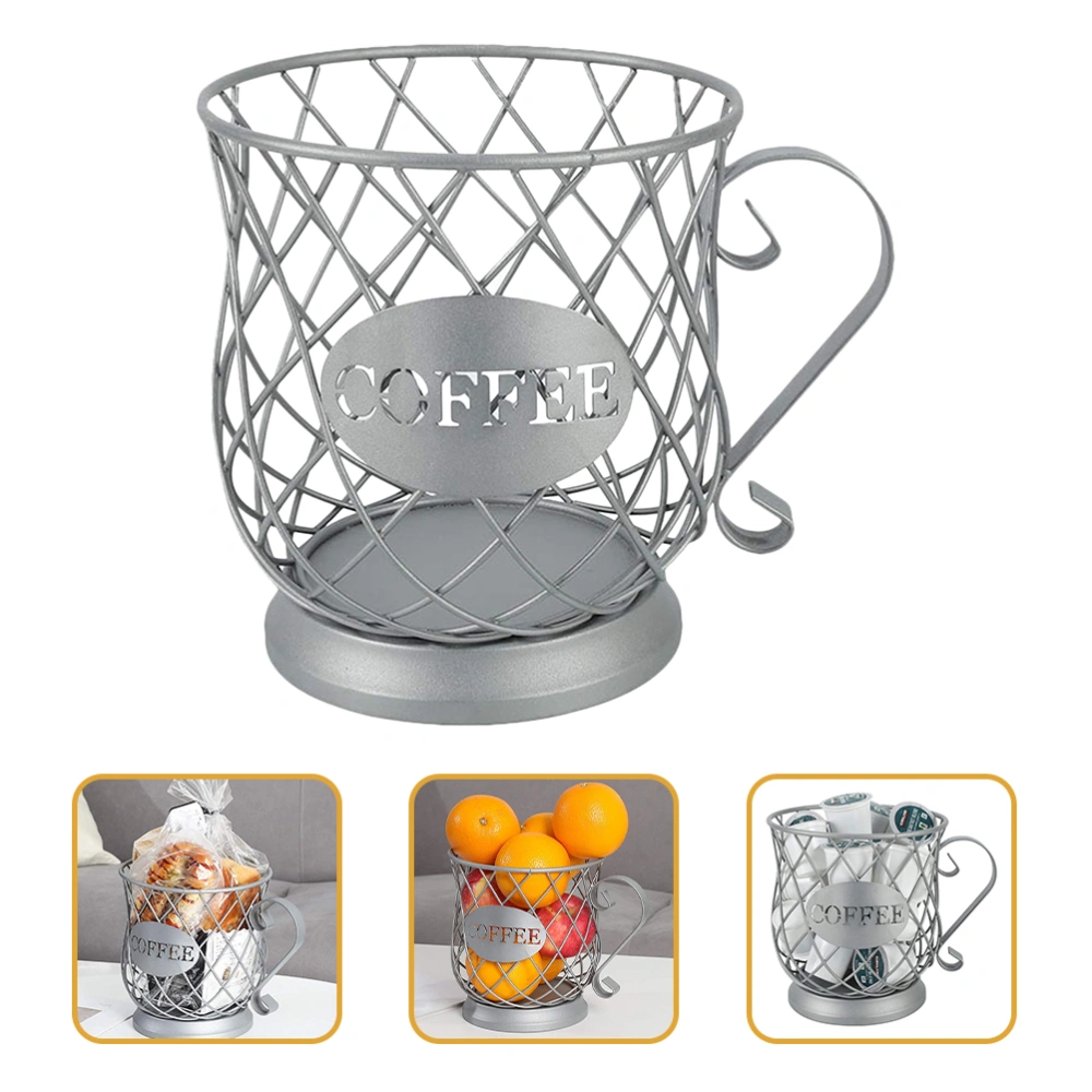 Iron Fruit Basket Desktop Kitchen Display Storage Basket Fruit Bowl Vegetable Holder