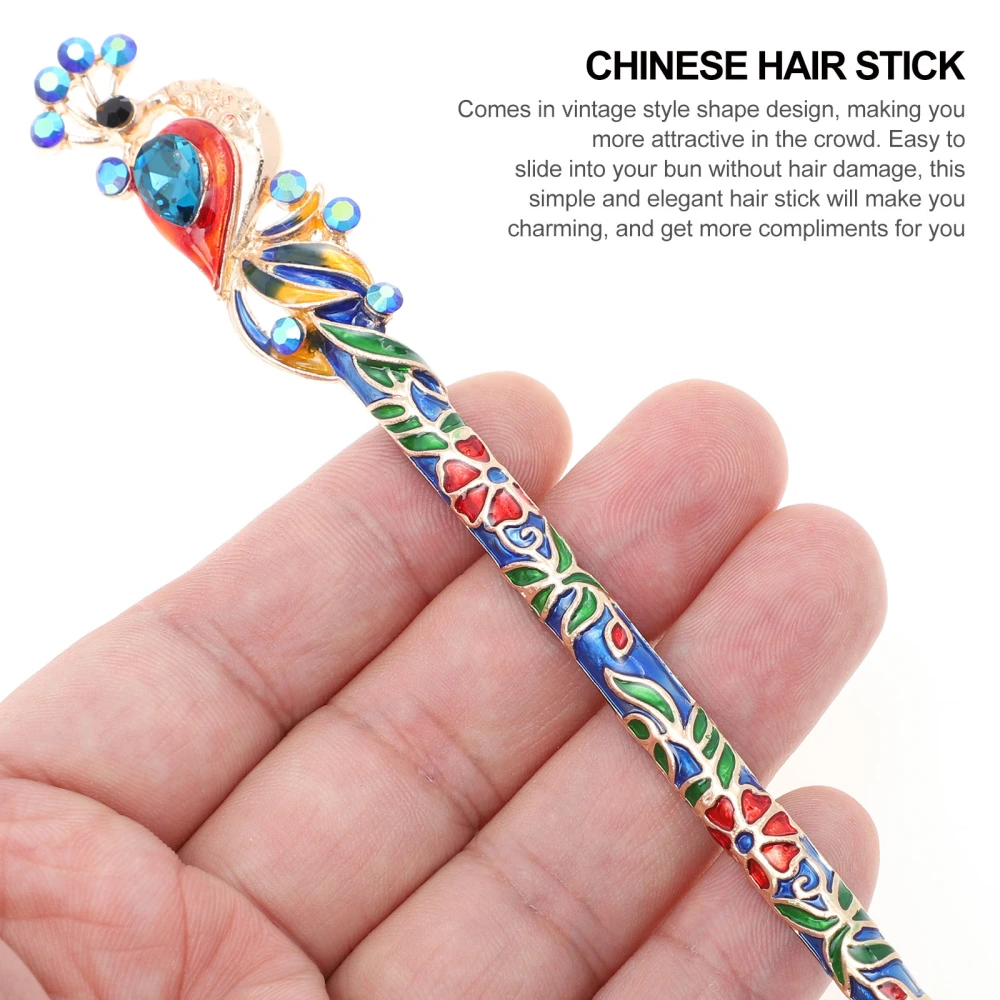 Vintage Chinese Hair Stick Long Hair Chopstick Fork Hair Decor for Women Girls