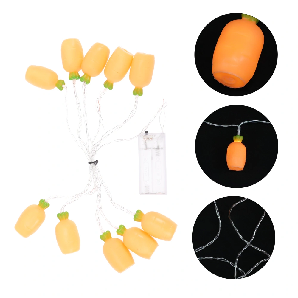 Carrot String Light LED String Lamp Decor Outdoor Hanging Decorations(10 Beads)