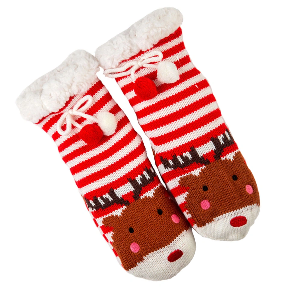 1 Pair Christmas Floor Socks Kids Winter Socks Cold Protection Socks Slippers