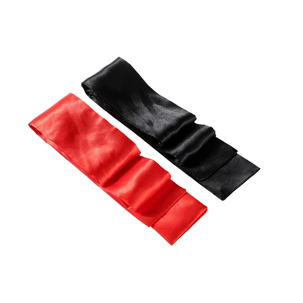 2pcs Adult Sex Eye Mask Funny Game Smooth Satin Blindfold Comfortable Eye Mask for Lover Couple Partner Black Red