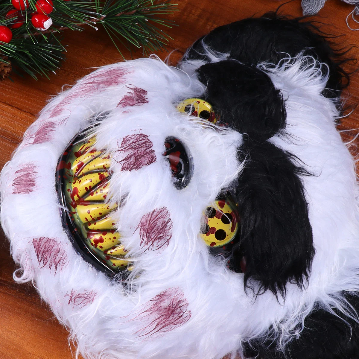 Halloween Party Mask Horror Bloody Panda Face Mask Scary Performance Prop Masquerade Bar Cosplay Party Favor