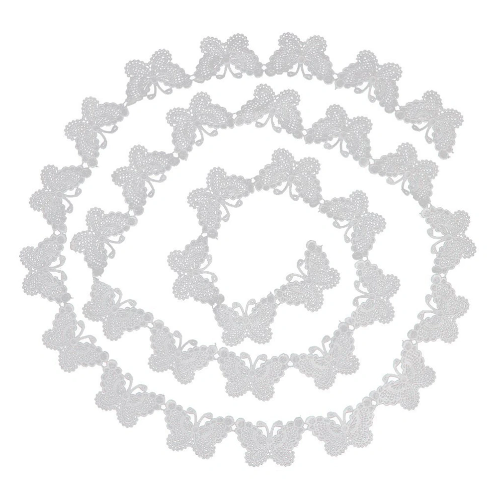 Pattern Lace Trim DIY Sewing Applique 3 Yards 5cm (White)