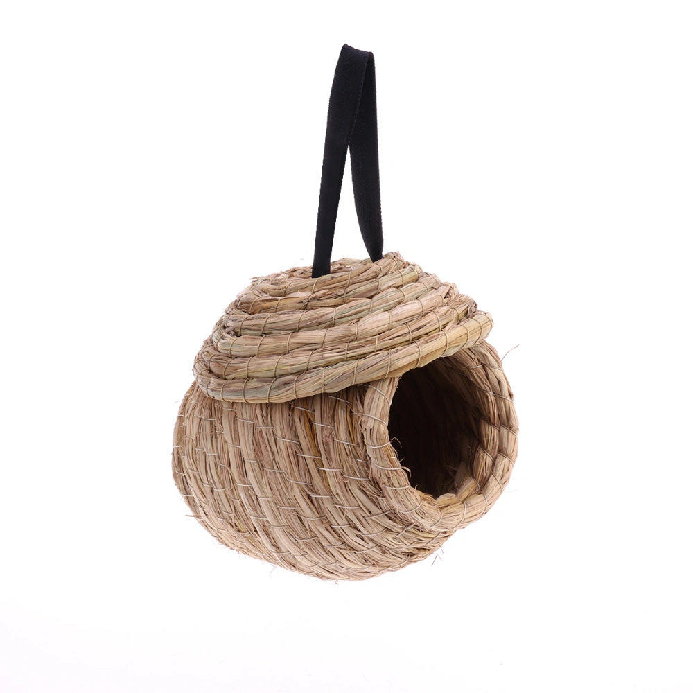 Handwoven Bird Nest Handmade Straw Nest For Parakeets Budgerigar And Small Pet