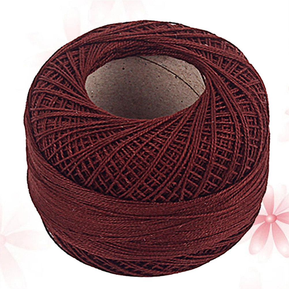 1 Roll of Cotton Yarn DIY Crochet Thread Sweater Scarf Hand Knitting Woolen Yarn (Coffee)