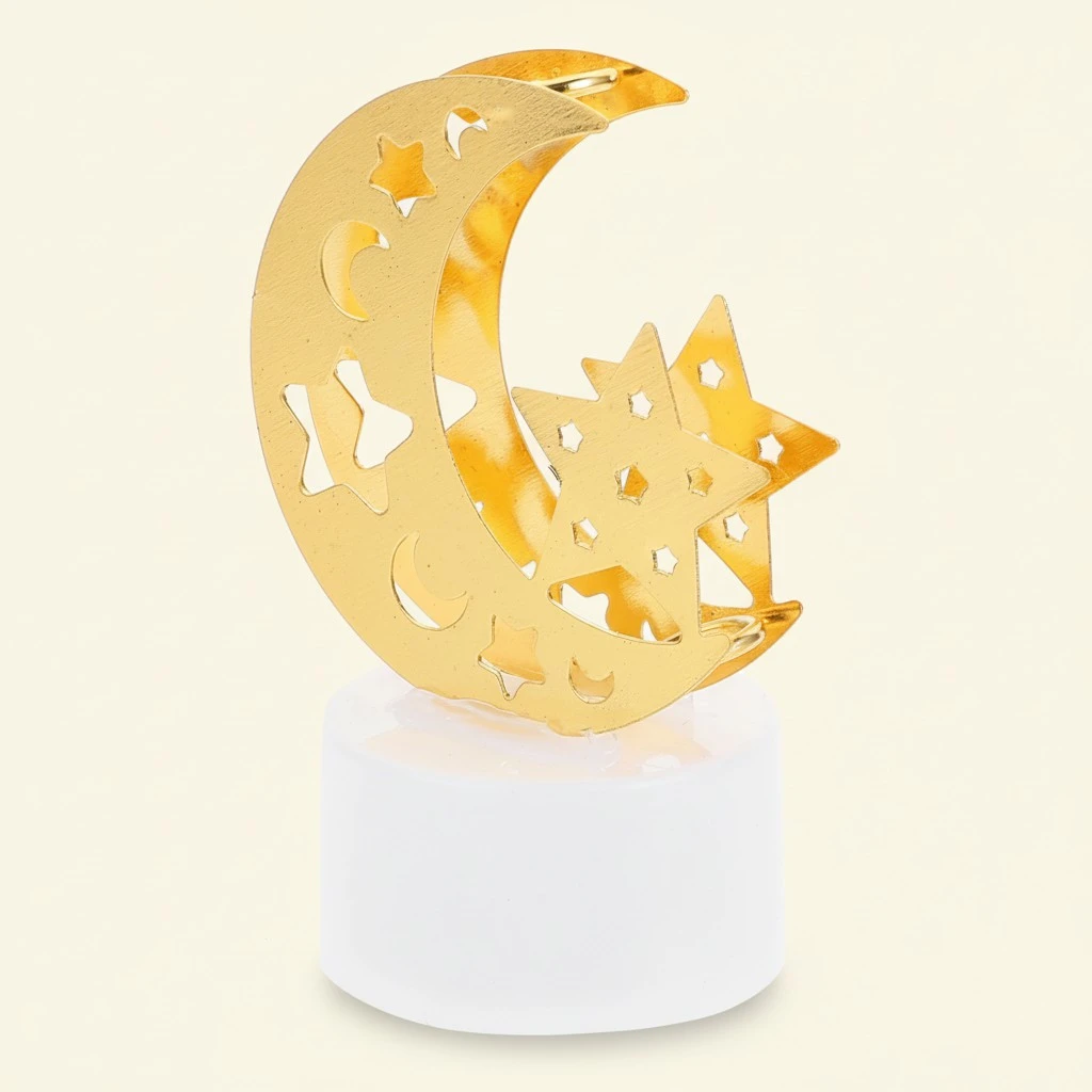 Ramadan Party Lamp Decor Eid LED Candle Lamp Delicate Party Scene Lamp Ornament