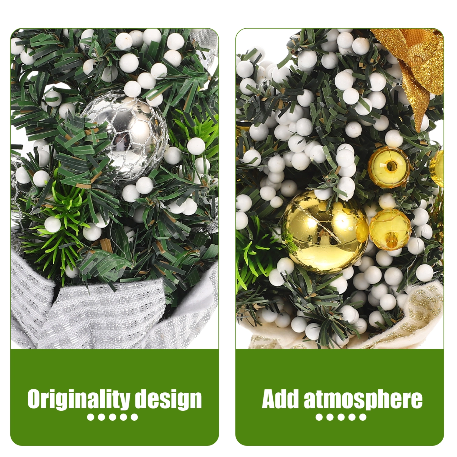 2pcs Mini Christmas Trees Artificial Tabletop Christmas Trees Small Christmas Trees