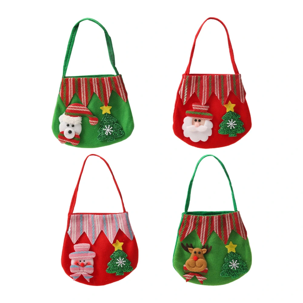 4Pcs Decorative Candy Pouches Party Gift Bags Cartoon Bags Gift Containers