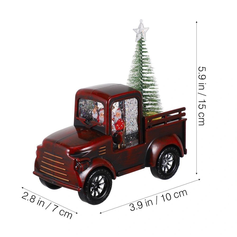 Xmas Figurine Santa Tree Tractor Battery Operated Light Christmas Sequins Craft