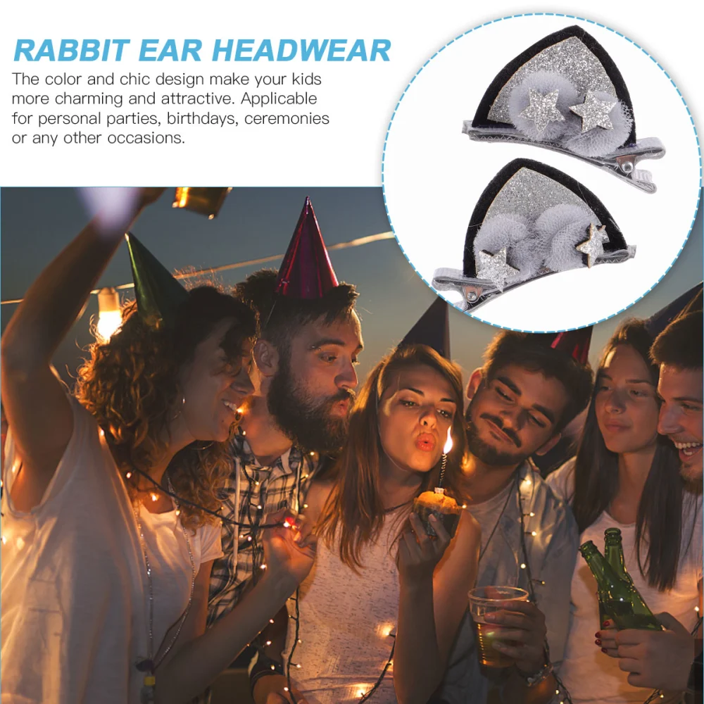 18pcs Cat Ear Headdress Rabbit Ear Headwear Rabbit Ear Hairpins Hair Accessories