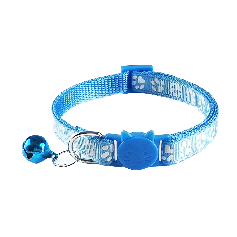 5PCS Pet Bell Collar Adjustable Pet Neck Jewelry Stylish Cat Tie Collar Sturdy Neck Ring Practical Pet Supplies for Cat Kitten (Yellow, Black, Pink, Sky Blue, Light Green)