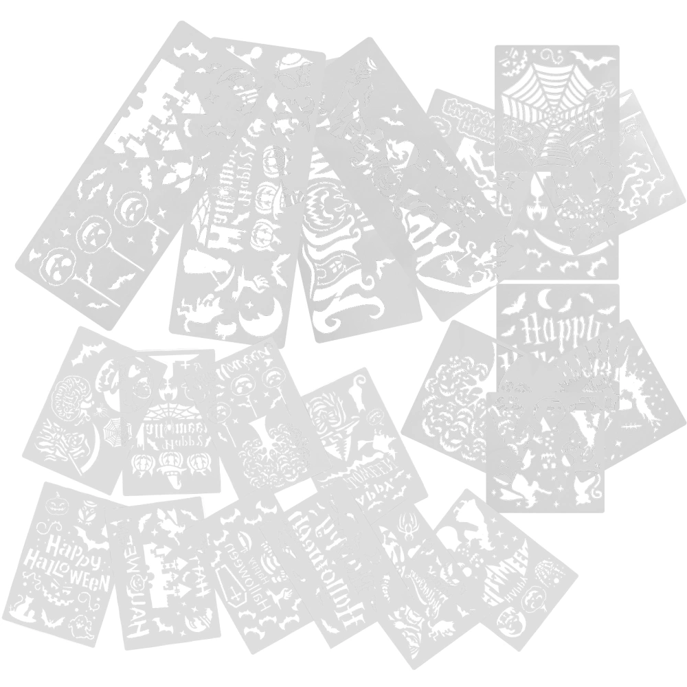 2 Sets of Halloween Stencils Reusable Halloween Themed Templates Drawing Templates