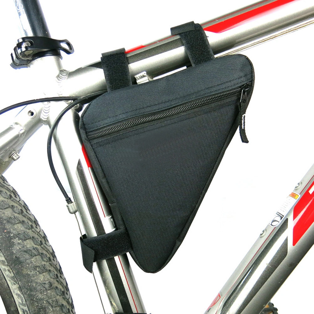 Waterproof Triangle Bags Front Tube Frame Cycling Bag MTB Road Bike Pouch Frame Holder Saddle Bag Bicicleta Accessories (Black)