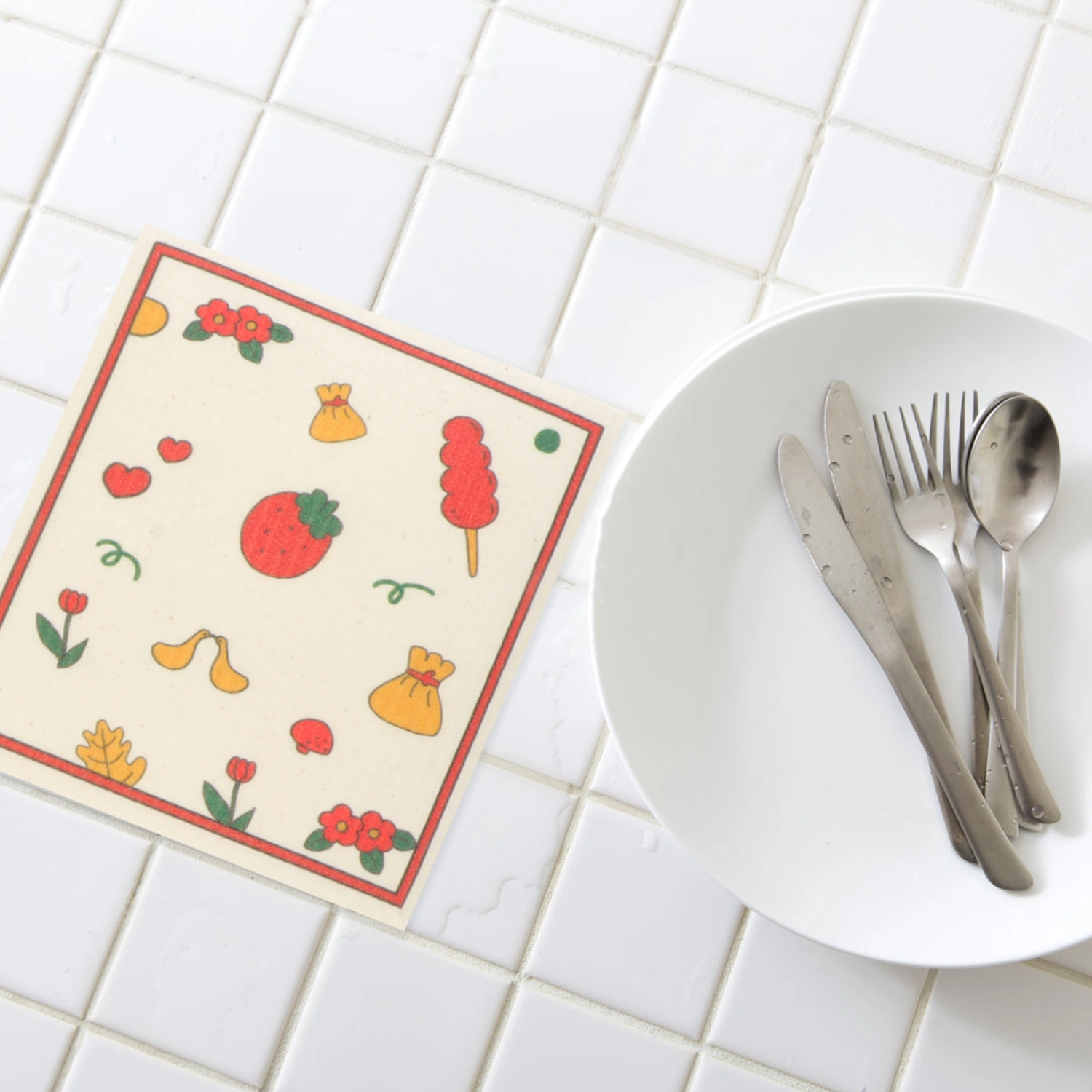 3Pcs Practical Dish Washing Cloths Kitchen Dishcloths Dish Cleaning Cloth