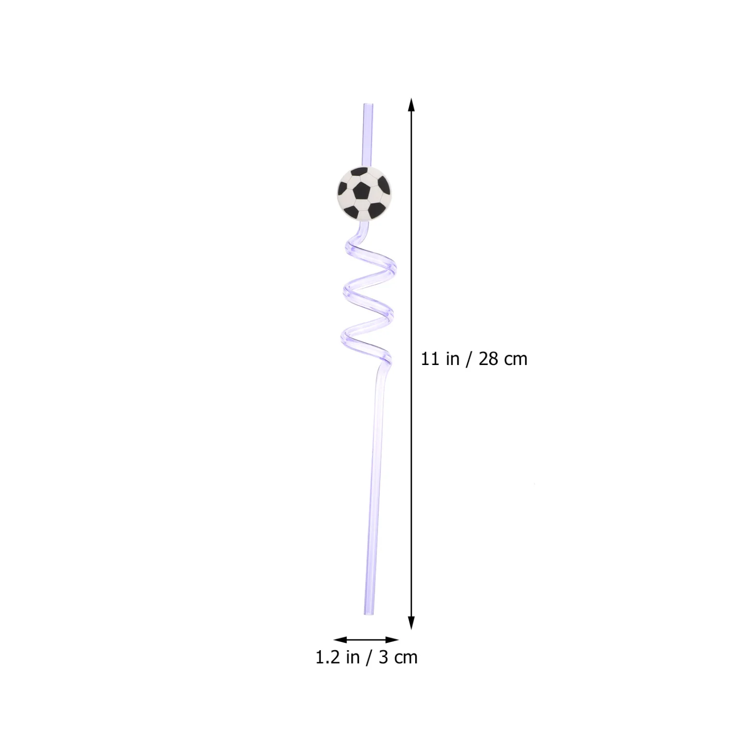 30pcs Football Drinking Straw Plastic Straw Reusable Straws Party Supplies
