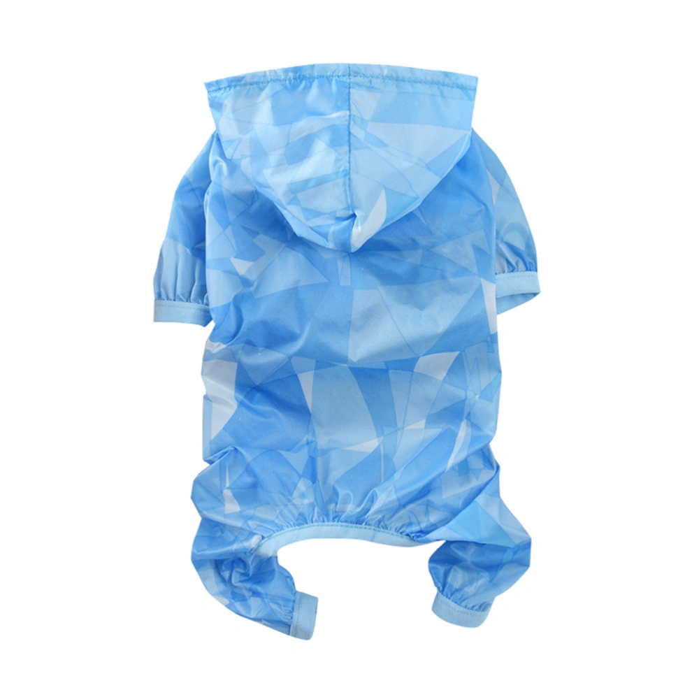 Summer Fashion Cool Pet Clothes Thin Sun Protection Clothing for Dog Jumpsuit Puppy Pet Costume Hooded Sunscreen Apparel - Size XL (Sky Blue)