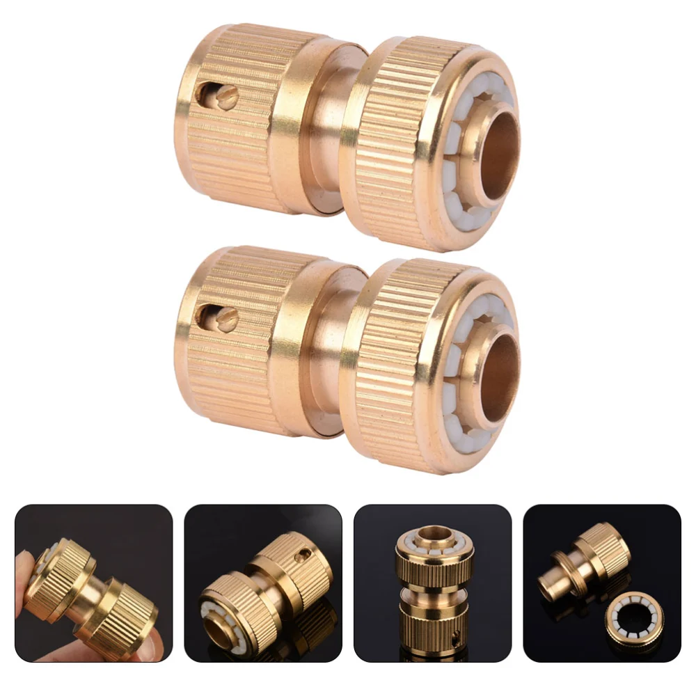 2pcs Garden Hose Adapter High Pressure Sprayer 1/2" Quick Connector Garden Hose Coupler